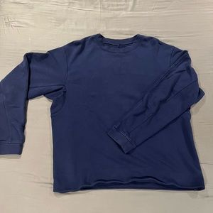 LULULEMON MENS CREW NAVY BLUE SIZE L